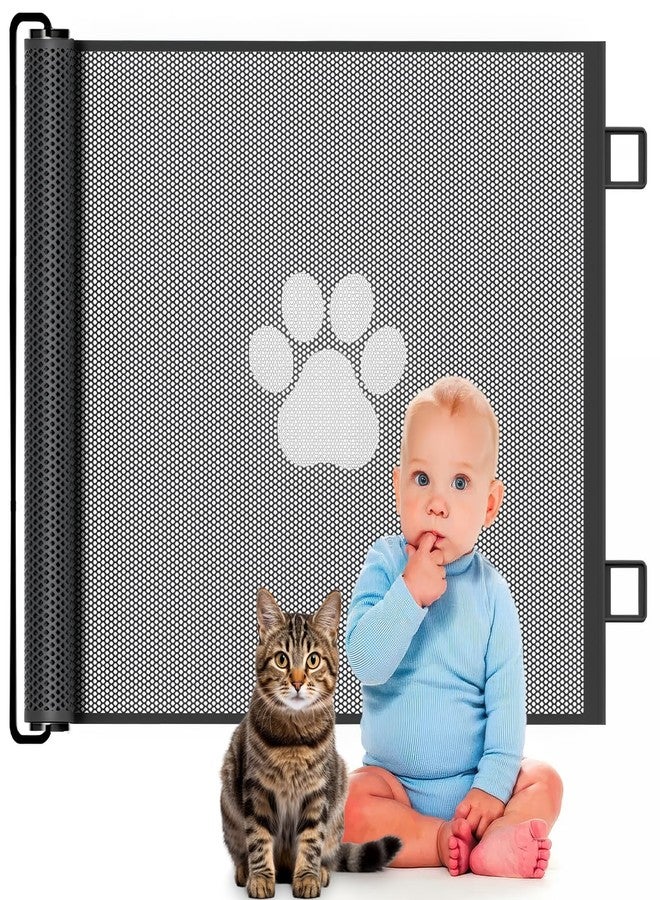 Nuvollo Retractable Mesh Pet Gate, Extra Tall 31'' Adjustable Width Up to 51/43 Inches for Doorways Stairs Hallways, Indoor Outdoor Dog Safety Barrier Net Panel (51'' Width) - Image 1